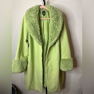 Wild Fable Green Fur Coat Size 2xl
